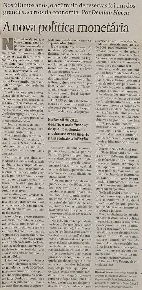 Demian Fiocca Valor Econômico